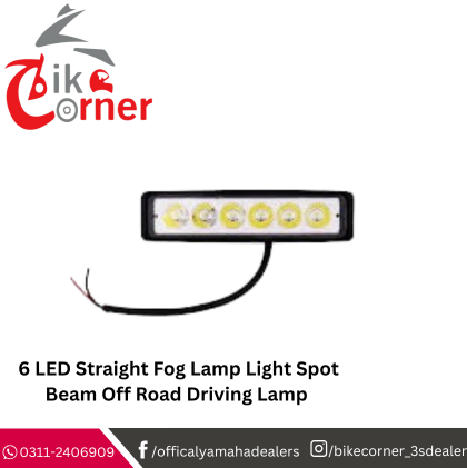 6 LED Straight Fog Lamp Light