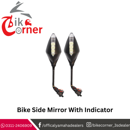 Bike Side Mirror With Indicator