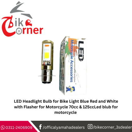 LED Headlight Bulb for Bike Light with Flasher for Motorcycle