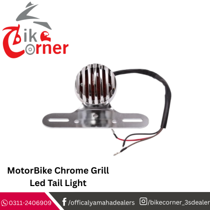 MotorBike Chrome Grill Led Tail Light