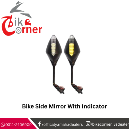 Bike Side Mirror With Indicator