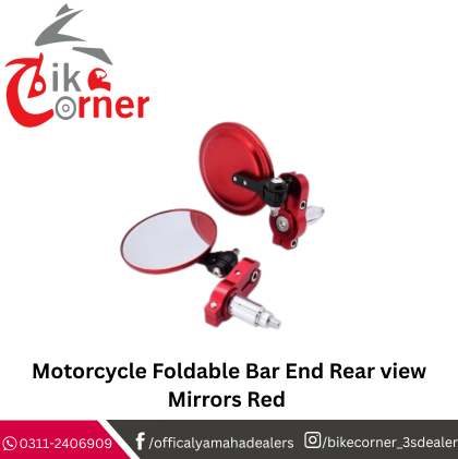 Foldable Rear view Mirrors Red